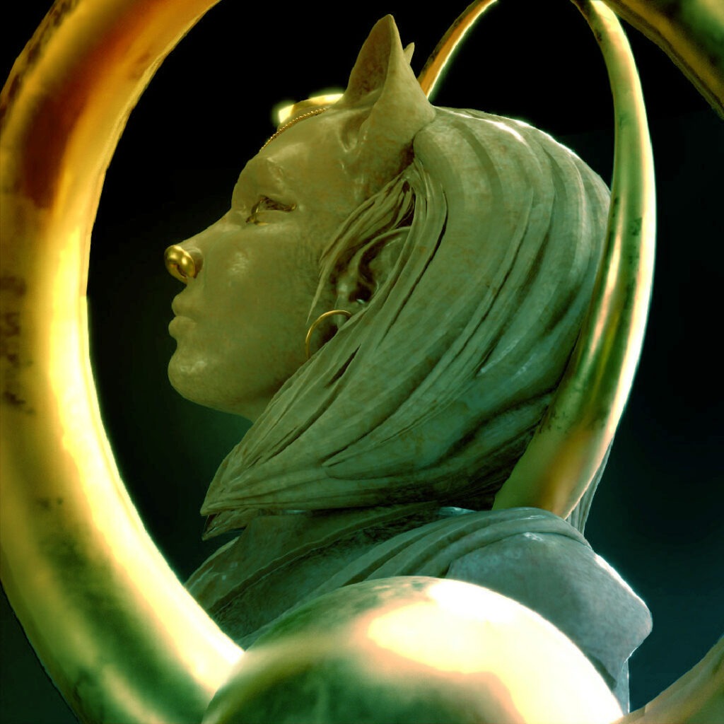 Bastet project - portrait of Bastet 3D Modeling. A sculpture done with zBrush software_3D Artist Varese